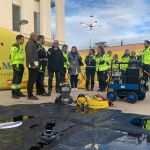 Inspección de los mentores de la OMS a los operarios del Samur, la pasada semana en Madrid