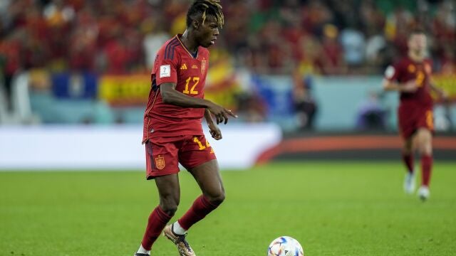 Nico Williams, futbolista del Athletic, con España.