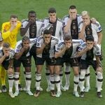 La selección de Alemania, antes del partido contra Japón