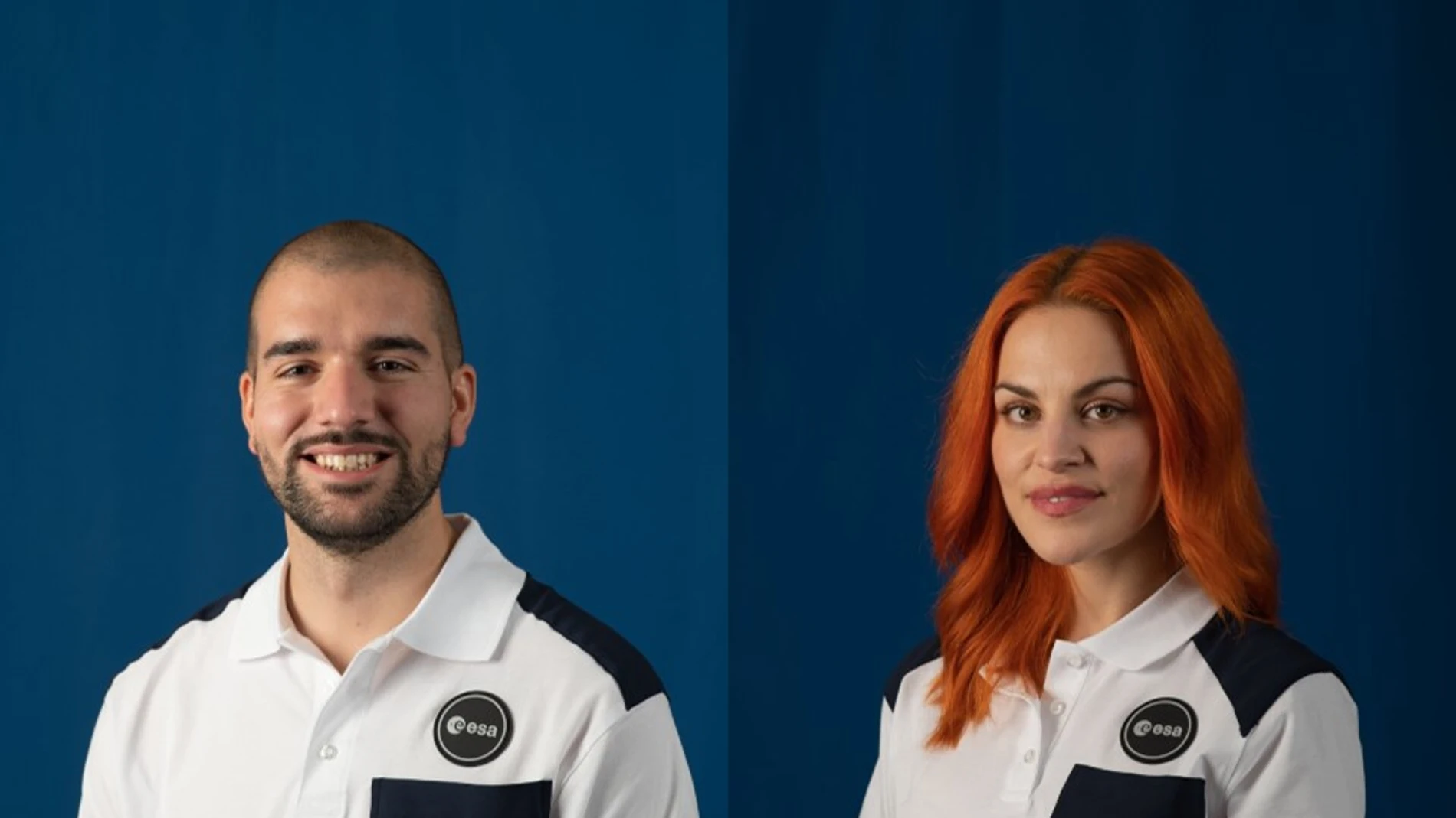 Pablo Álvarez Fernández (izquierda) y Sara García Alonso (derecha) son las candidaturas españolas seleccionadas como astronautas de la agencia espacial europea