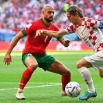 Modric en una de las jugadas del partido
