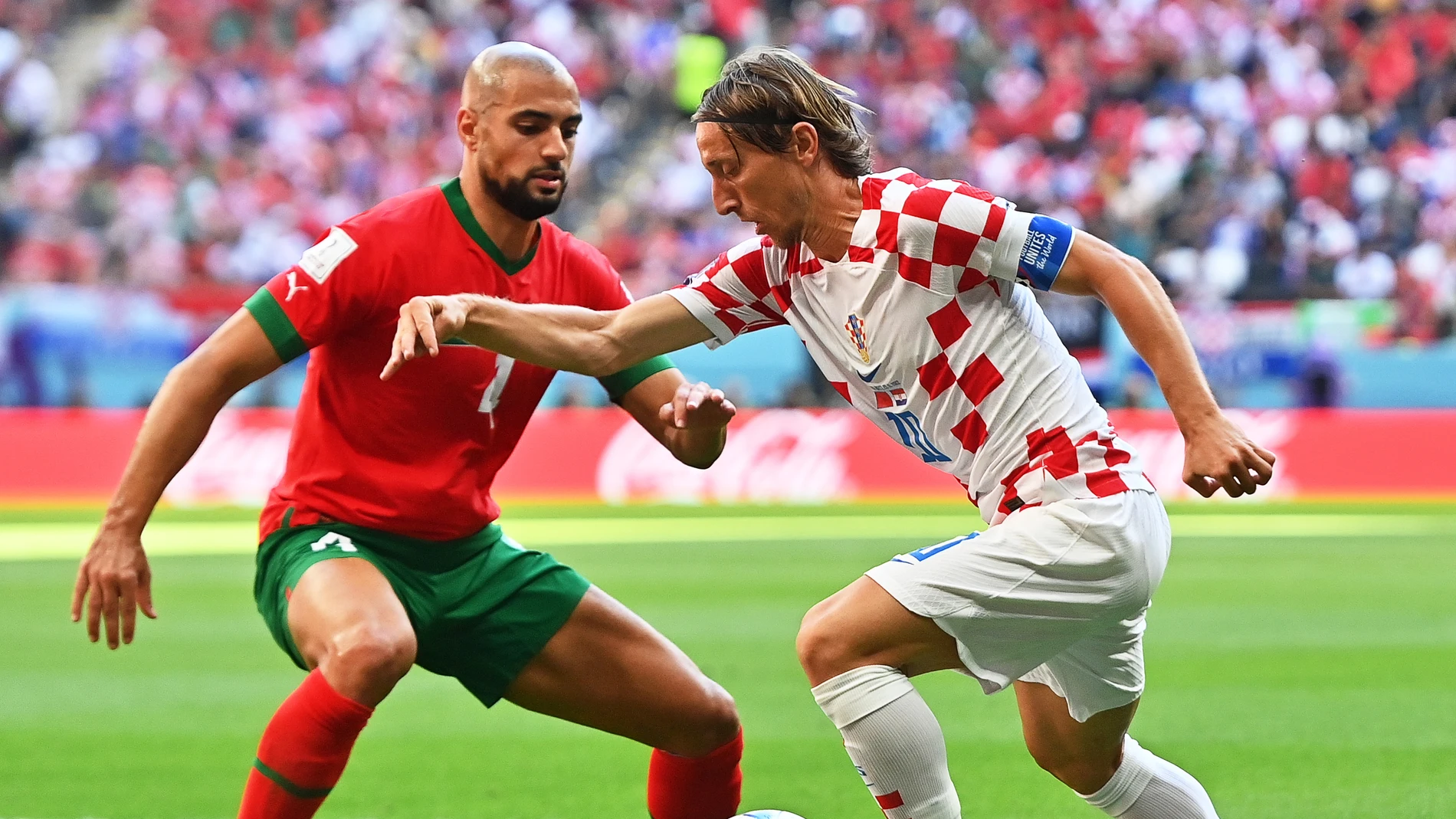 Modric en una de las jugadas del partido