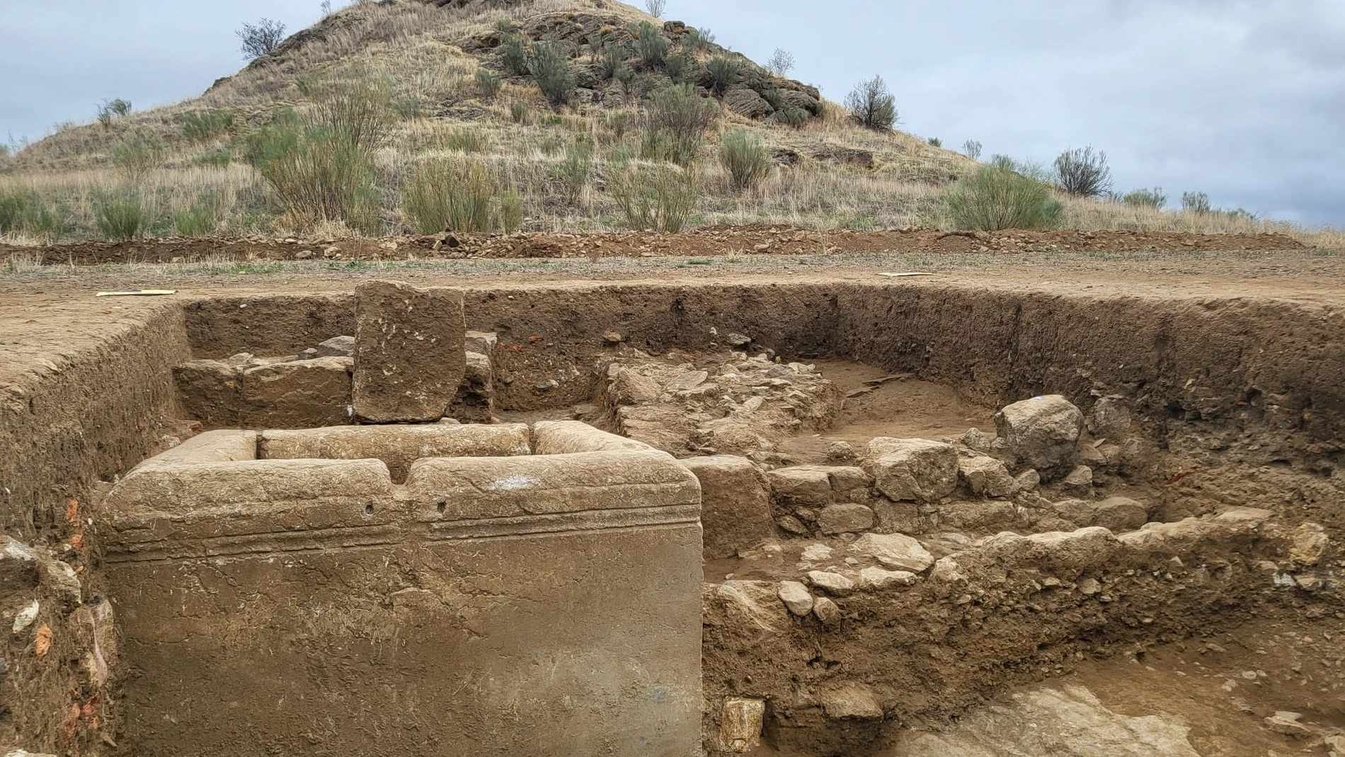 La fuente romana hallada en las excavaciones de Mellaria, en Fuente Obejuna