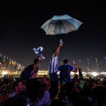 Aficionados argentinos en Doha