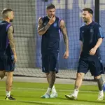 Papu Gómez, con De Paul y Messi en la selección argentina
