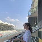 Paula Vidal, en el circuito de Abud Dabi durante el GP de F1 de Abu Dabi