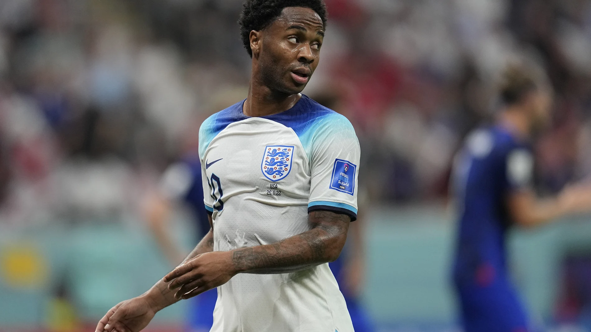 Raheem Sterling, en el partido entre Inglaterra y Estados Unidos