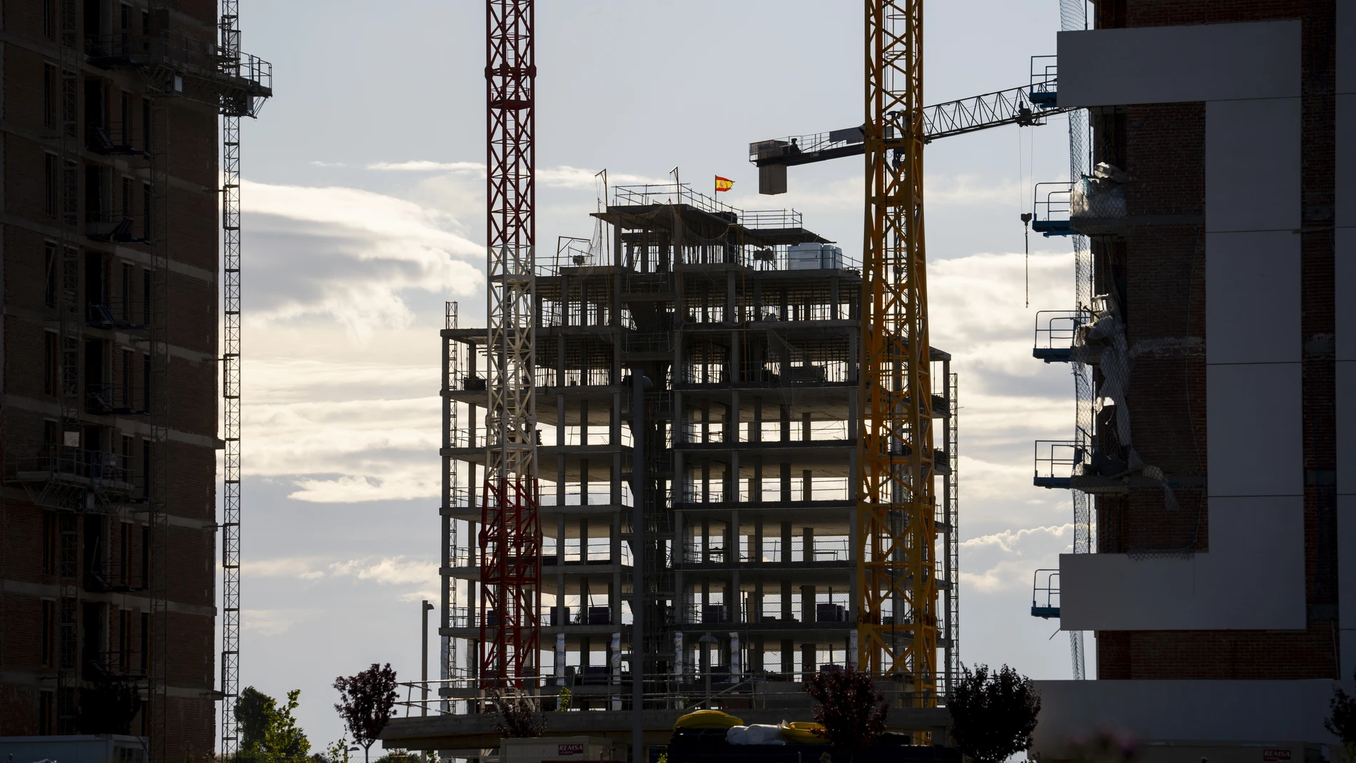 Viviendas en construcción en el barrio del Cañaveral, en Madrid