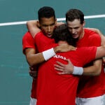 Canadá celebra su clasificación para la final de la Davis