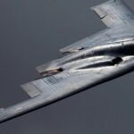 Recreación del nuevo bombardero B-21 Raider