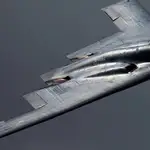 Recreación del nuevo bombardero B-21 Raider