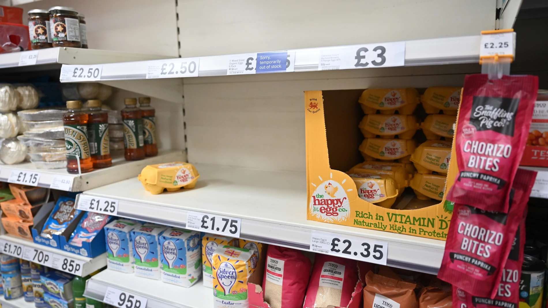 La preocupación crece en Reino Unido por la falta de huevos en las estanterías de los supermercados