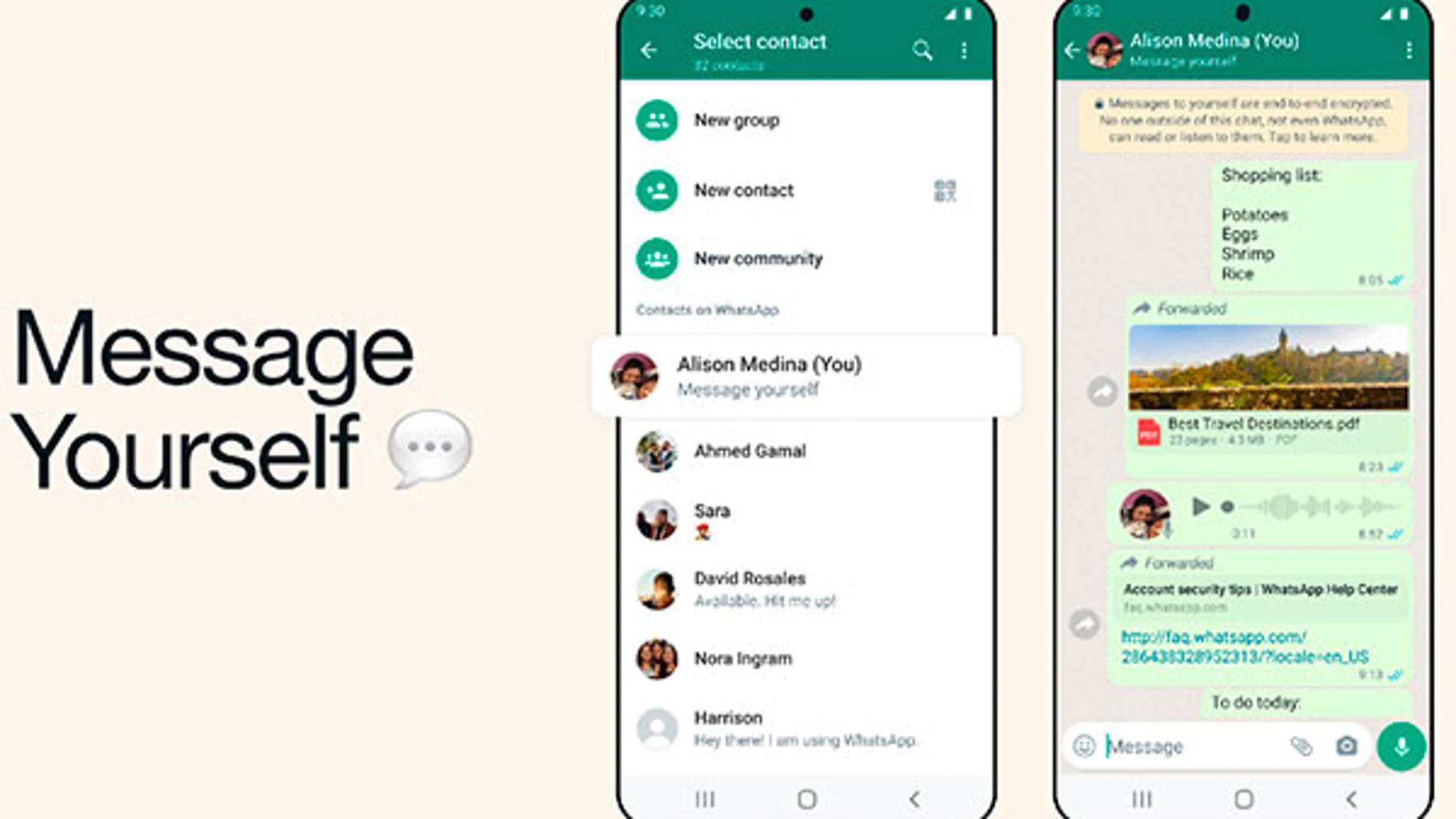 Actualiza WhatsApp para poder usarlo como bloc de notas.