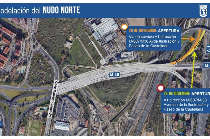 Infografía sobre el Nudo Norte de Madrid
