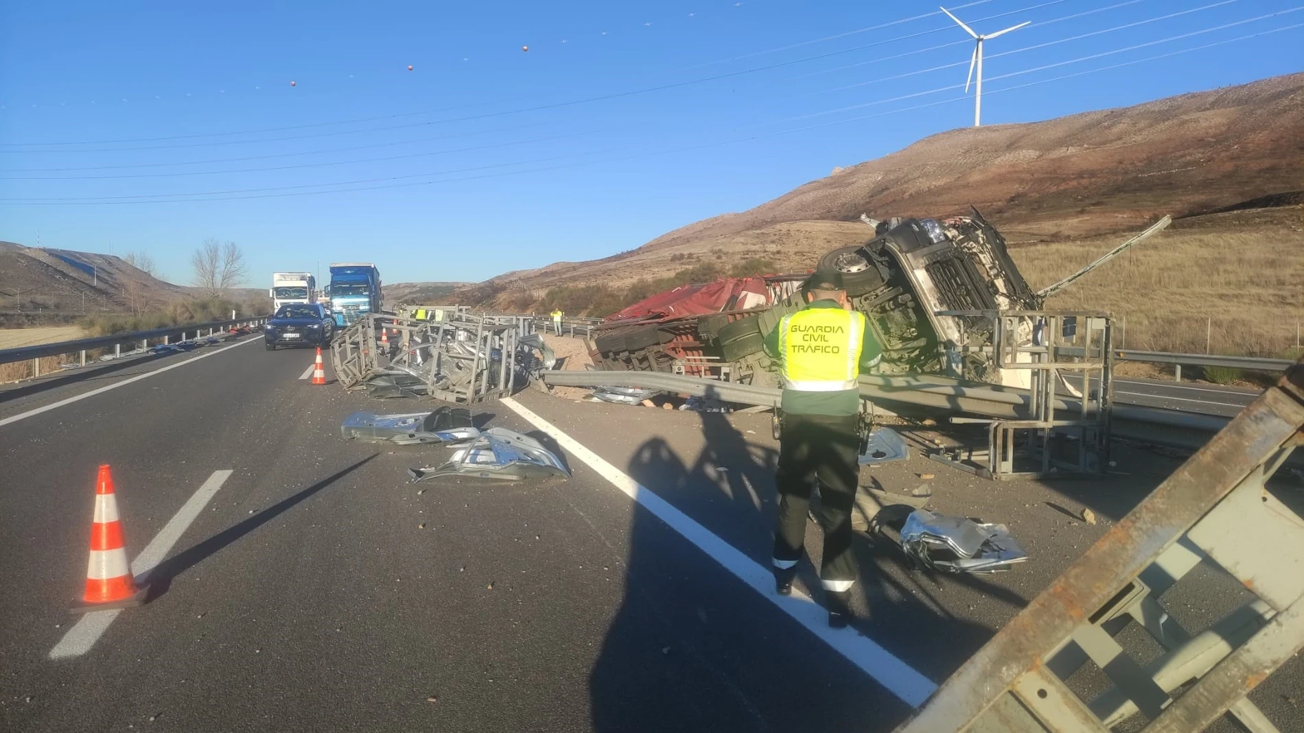 Accidente ocurrido en Medinaceli (Soria)