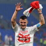 Granit Xhaka, con la polémica camiseta