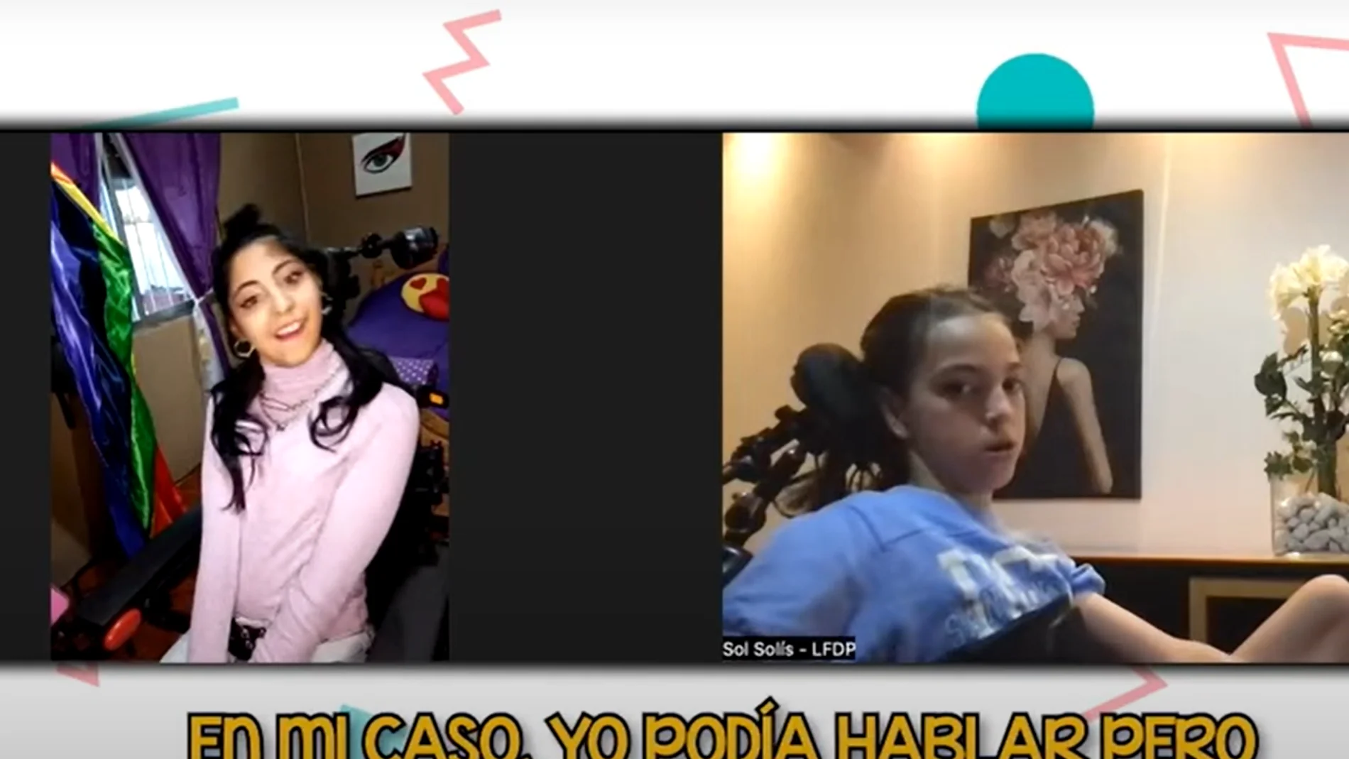 Gracias a los dispositivos de seguimiento ocular en comunicadores, Gema, una niña de Toledo, y su amiga Yael, desde Argentina, pueden mantener una conversación