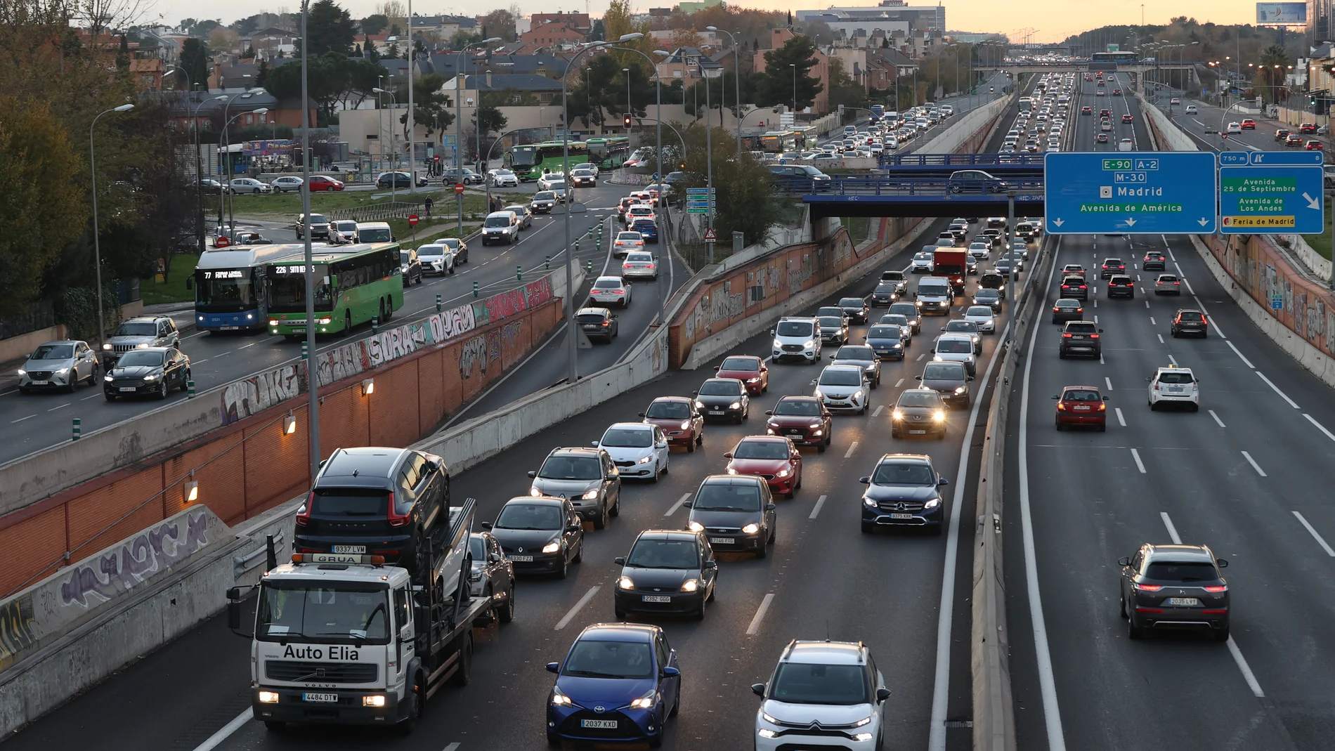 Tráfico de vehículos en Madrid