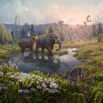 Reconstrucción de la formación Kap København hace dos millones de años en una época en la que la temperatura era significativamente más cálida que la del extremo norte de Groenlandia en la actualidad