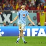 Pedri reclama explicaciones en el partido de octavos ante Marruecos