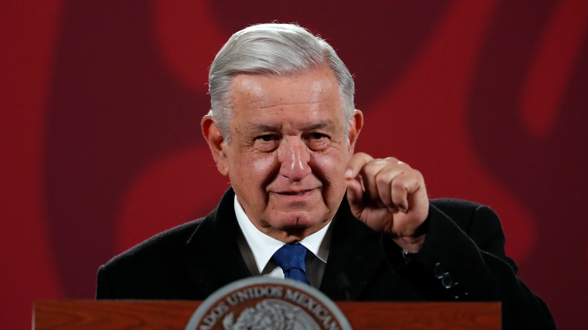 El presidente de México, Andrés Manuel López Obrador, durante su rueda de prensa diaria
