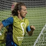 Modric, en el último entrenamiento de la selección croata