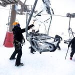 Trabajos de reacondicionamiento de la estación de Sierra Nevada