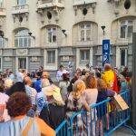 Participantes en la concentración de la asociación demandante el pasado 13 de julio en Madrid
