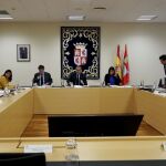 Carlos Pollán preside la reunión de la Mesa de las Cortes