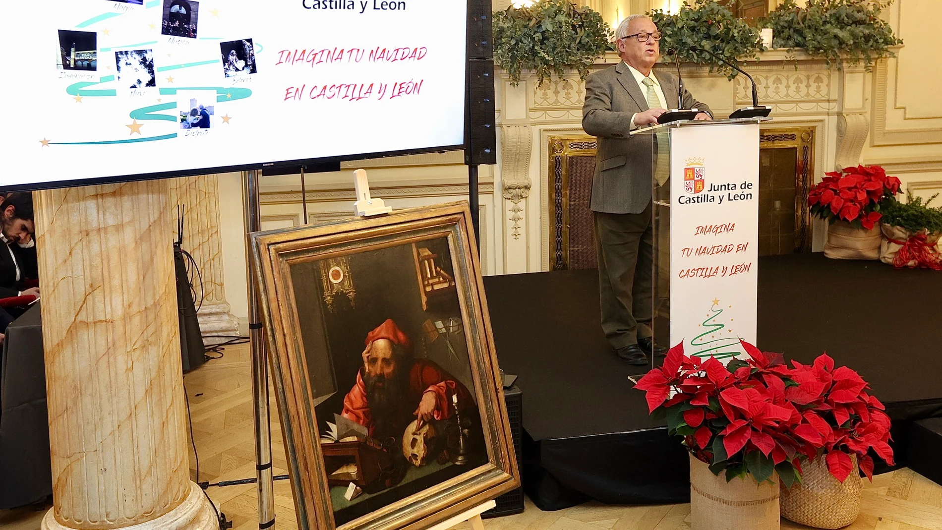 El consejero de Cultura, Turismo y Deporte, Gonzalo Santonja, presenta la campaña de Navidad en Castilla y León