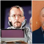 El portavoz de Podemos en el Congreso, Pablo Echenique, y el escritor Arturo Pérez-Reverte