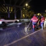 Inundaciones por las fuertes lluvias en Leganés