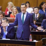 El presidente de la Junta de Andalucía, Juanma Moreno. Joaquín Corchero / Europa Press