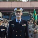 Felipe VI, durante su visita a las instalaciones del Tercio de Armada (TEAR)
