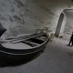 Obras de remodelación de la cripta de la Basílica de San Francisco el Grande.En las obras se ha encontrado una barca o embarcación.