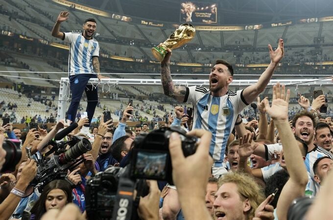 Leo Messi, después de ganar la final del Mundial de Qatar a Francia