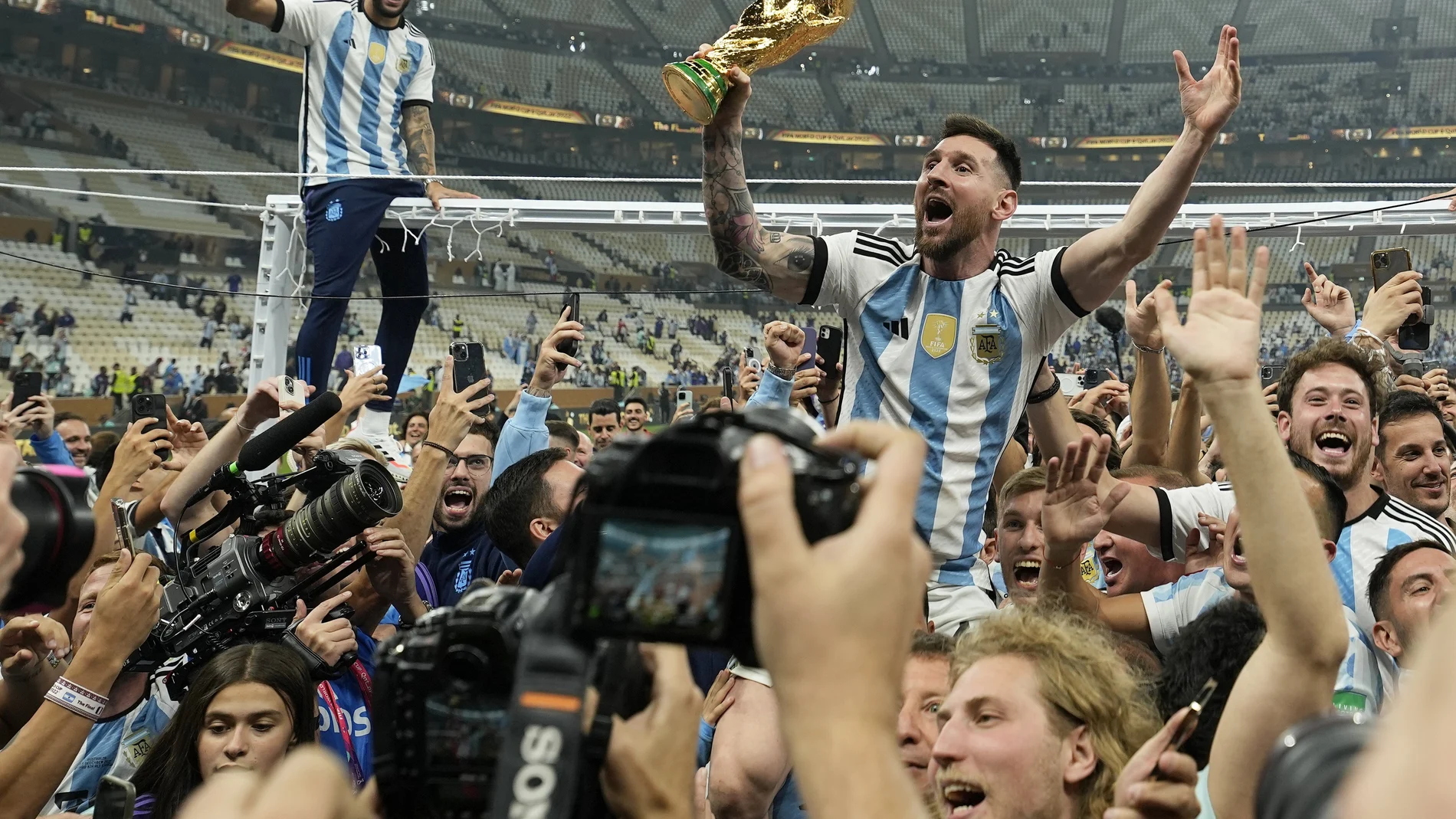 Leo Messi, después de ganar la final del Mundial de Qatar a Francia