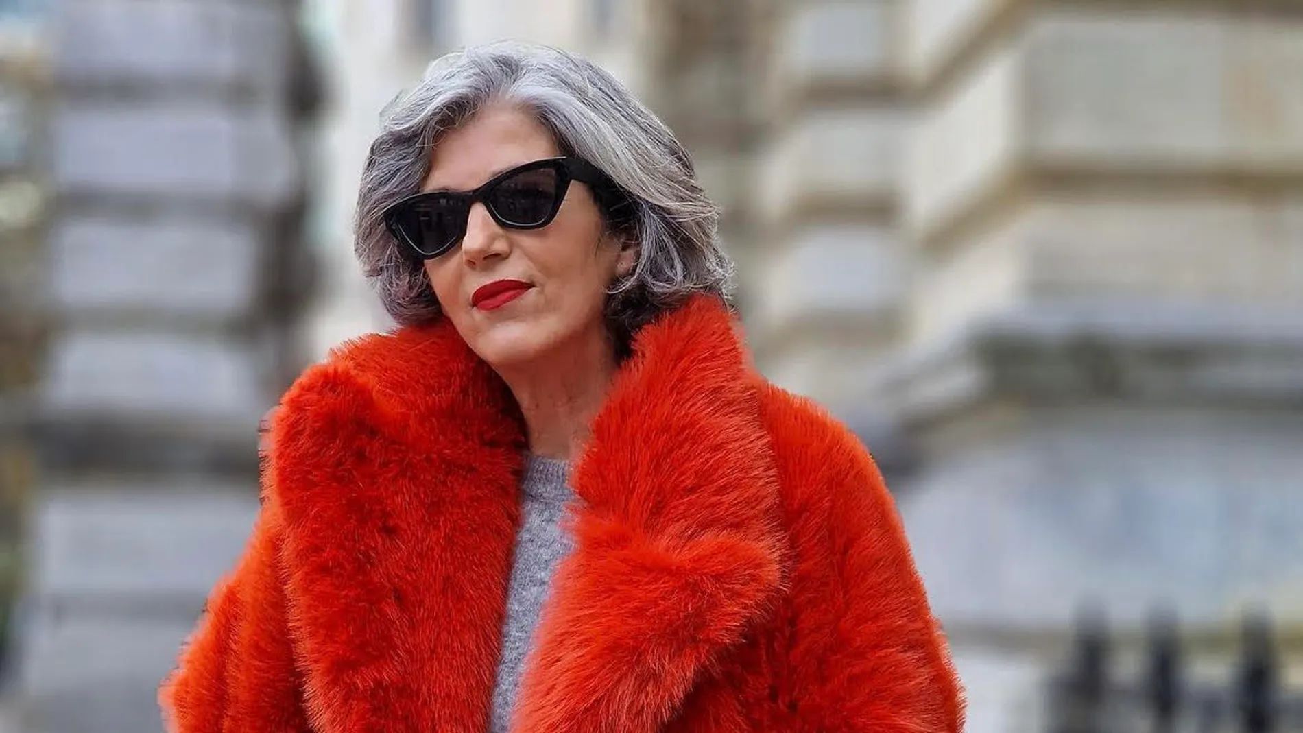 Carmen Gimeno con abrigo de pelo.