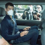 Novak Djokovic, en el momento de su deportación de Australia el pasado mes de enero