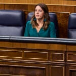 La ministra de Igualdad, Irene Montero, en el Congreso de los Diputados