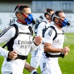 Lucas Vázquez y Carvajal, en un entrenamiento del Real Madrid