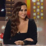 Vicky Martín Berrocal con vestido negro.