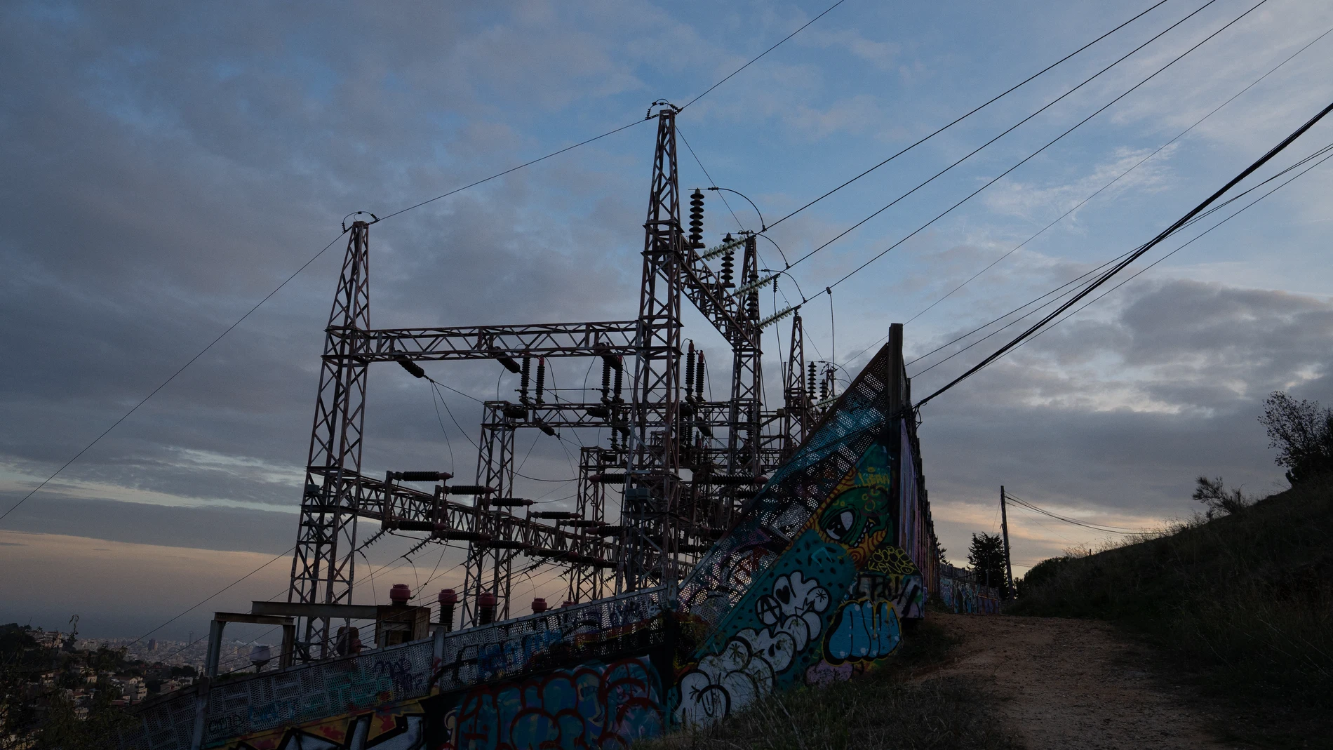 Tendido eléctrico en Barcelona