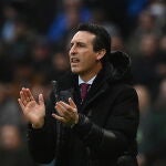 Unai Emery con el Aston Villa.