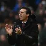 Unai Emery con el Aston Villa.
