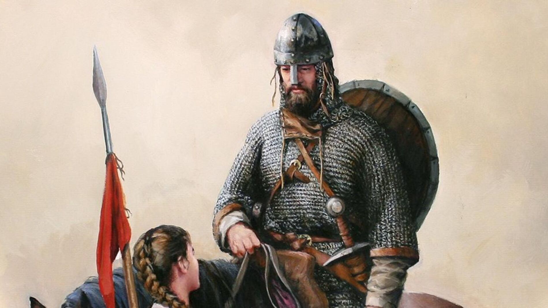 "La despedida" es un retrato de El Cid que Augusto Ferrer-Dalmau pintó ex profeso para la portada de la novela "Sidi"
