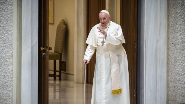Bergoglio esta mañana en el Vaticano