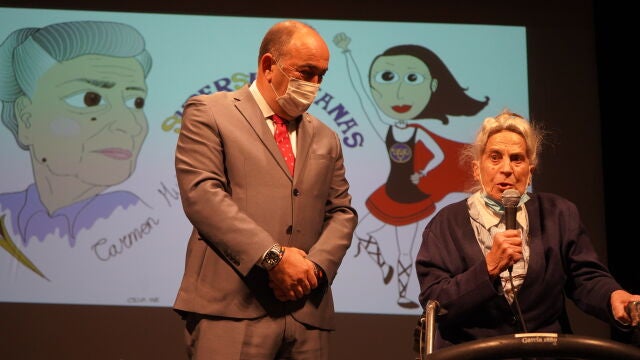 El presidente de la Diputación de Segovia, Miguel Ángel de Vicente, durante el Acto central del Dia Internacional Mujer