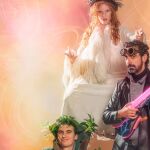 El rapero Duende Lerende, Shhh La Reina del Silencio y el galáctico caballero Dorremí portador de una mágica Guitarra Sideral