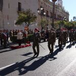 Desfile durante el acto de la Pascua Militar hoy en Valencia